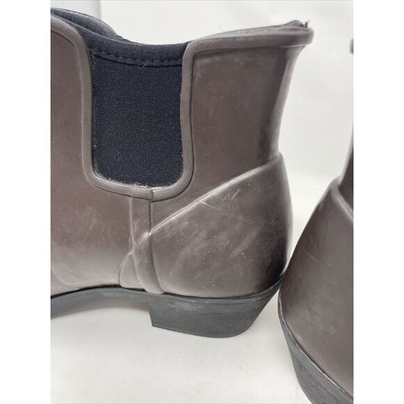 Bogs Valerie Ankle Rubber Rain Booties Slip On Women'S Size 7 Dark Brown - Picture 10 of 15